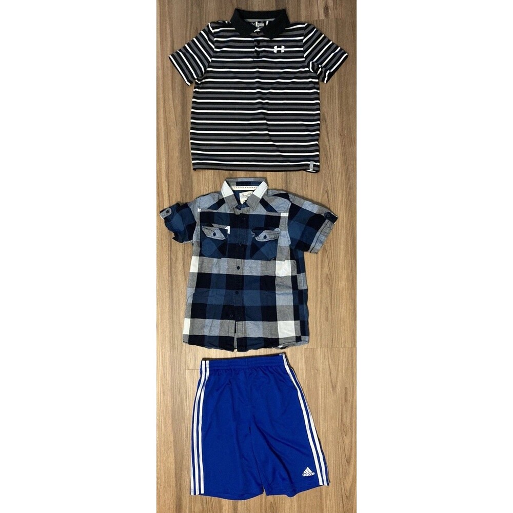 Under Armour / Coastal / Adidas Set of 3 Men's Shirts & Shorts (Size L & YXL)